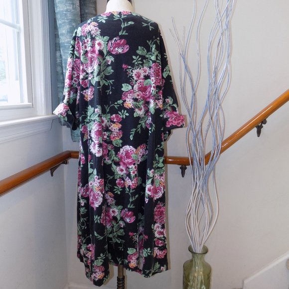 KAREN SCOTT SPORT Floral Black Dress Plus Size 3X - Picture 2 of 2